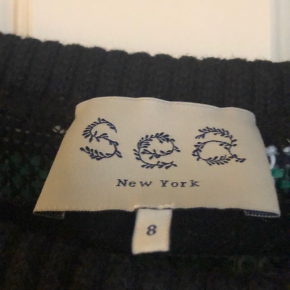 SEA NY Crop sweater with attached Shirt Hem - Picture 2 of 6